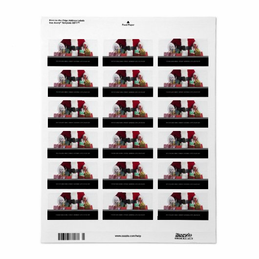 Kerstadres — Mailinglabels Etiket (Full Sheet)