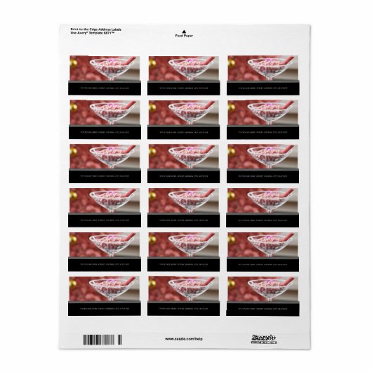 Kerstadres — Mailinglabels Etiket (Full Sheet)