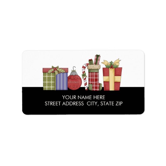 Kerstadres — Mailinglabels Etiket (Voorkant)