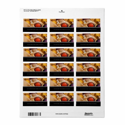 Kerstadres — Mailinglabels Etiket (Full Sheet)