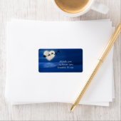 Kerstadres Santa en Sleigh Heart Moon Etiket (Insitu)