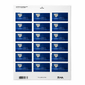 Kerstadres Santa en Sleigh Heart Moon Etiket (Full Sheet)