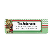  kerstadres Santa ZigZag Etiket (Voorkant)