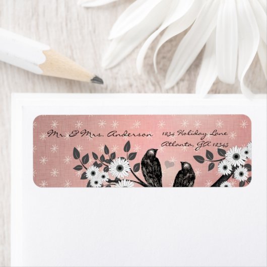  kerstadres vogels etiket (Insitu)