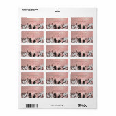  kerstadres vogels etiket (Full Sheet)