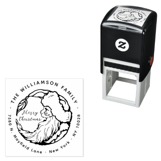  kerstadres voor kerstmis  zelfinktende stempel (In situ)