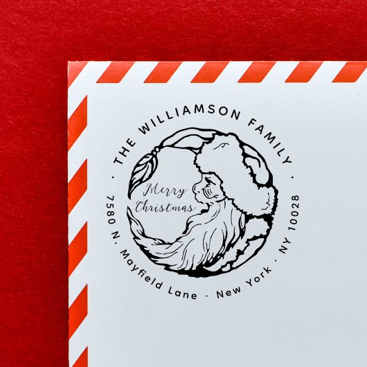 kerstadres voor kerstmis zelfinktende stempel