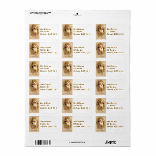  kerstAdresetiketten Etiket (Full Sheet)