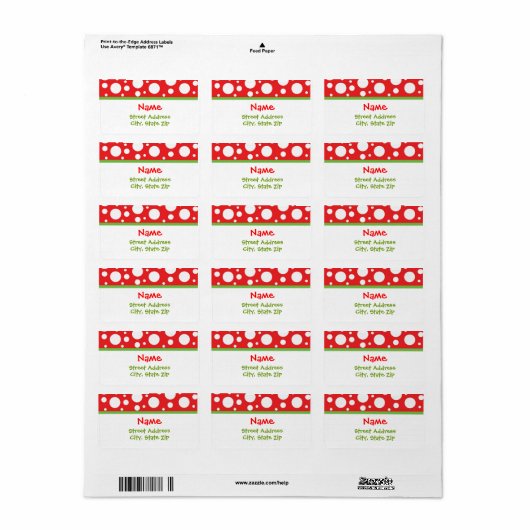 kerstAdresetiketten Etiket (Full Sheet)