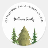 kerstAdresetiketten Ronde Sticker (Voorkant)