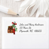 Kerstadreslabel van sikers etiket (Insitu)