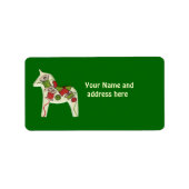 Kerstadreslabel voor kwart etiket (Voorkant)