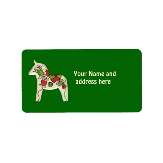 Kerstadreslabel voor kwart etiket (Voorkant)