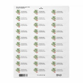 Kerstadreslabels met maretak etiket (Full Sheet)