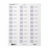 Kerstadreslabels met ornamenten etiket (Full Sheet)