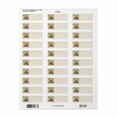 Kerstadressenlabels uit het verleden etiket (Full Sheet)