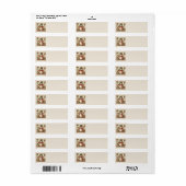 Kerstadressenlabels vintage etiket (Full Sheet)