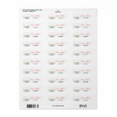 Kerstadresslabels voor Notenkraker Etiket (Full Sheet)