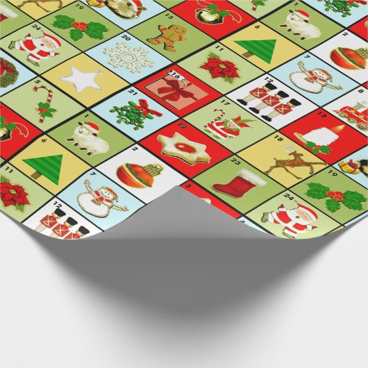 Kerstadvertentiekalender Cadeaupapier (Hoek)