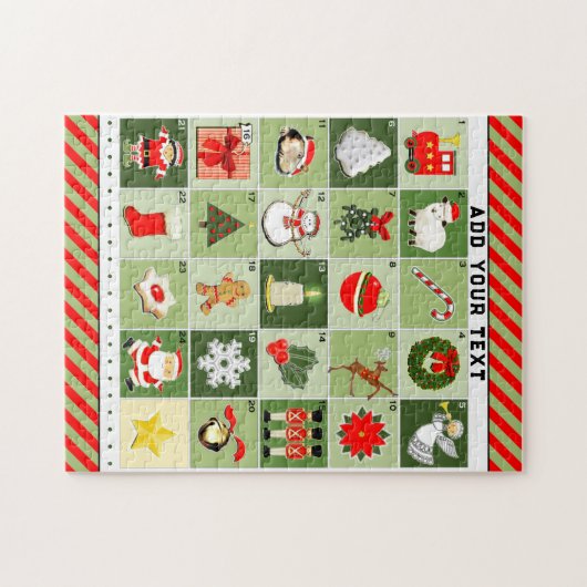 Kerstadvertentiekalender Legpuzzel (Horizontaal)