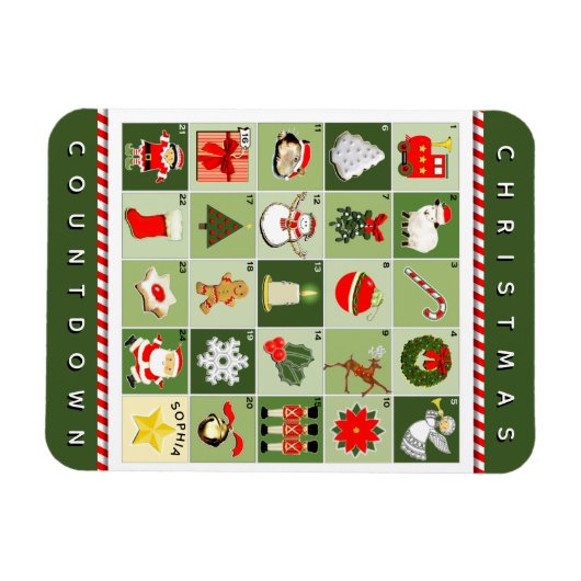 Kerstadvertentiekalender Magneet (Horizontaal)