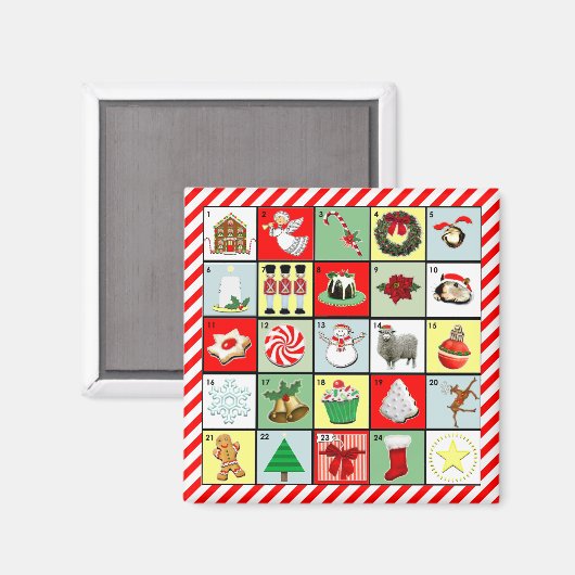 Kerstadvertentiekalender Magneet (Voorkant / Achterkant)