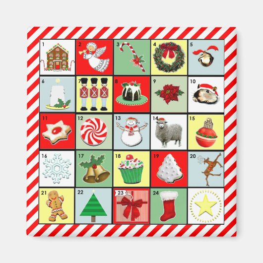 Kerstadvertentiekalender Magneet (Voorkant)