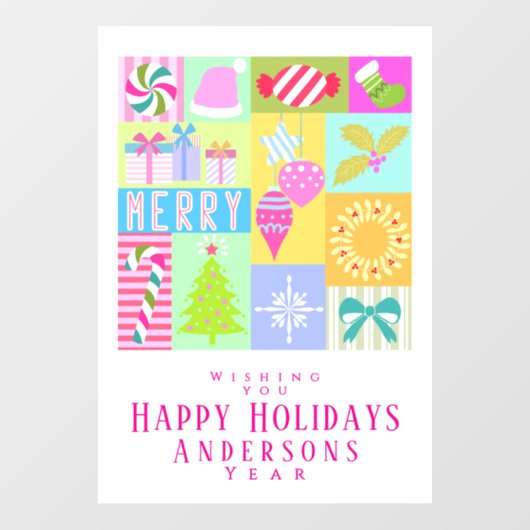 Kerstadvertentiekalender Raamsticker (Vel)