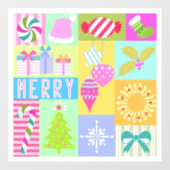 Kerstadvertentiekalender Raamsticker (Vel)