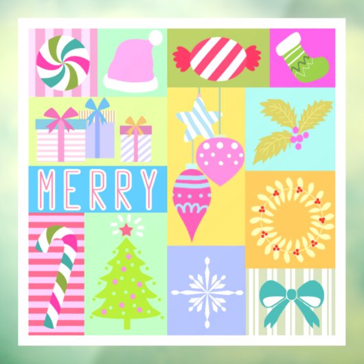 Kerstadvertentiekalender Raamsticker (Vel 3)