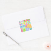 Kerstadvertentiekalender Vierkante Sticker (Envelop)
