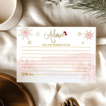 Kerstadvieskaart voor Santa-babemeisje