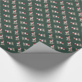 Kerstaehond Cadeaupapier (Hoek)