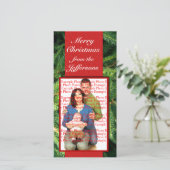 kerstAfbeelding aangepast fotosjabloon Feestdagenkaart (Staand voorkant)
