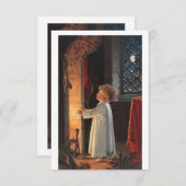 kerstAfbeelding met een haard, voorraad A Kaart (Voorkant / Achterkant)