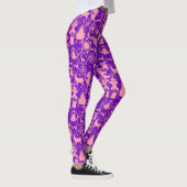Kerstafbeeldingen in Roze en Paars Leggings (Rechts)