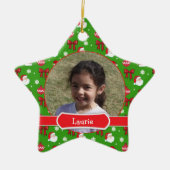 KerstAfbeeldingen Kinder Star-Ornament Keramisch Ornament (Voorkant)