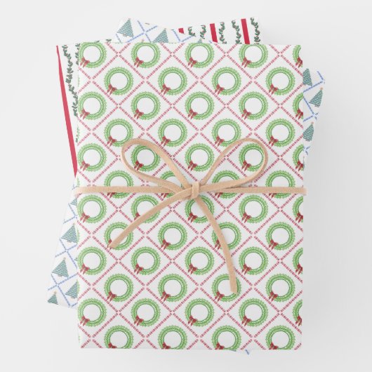 Kerstafdruk inpakpapier vel (In situ)