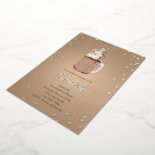 Kerstafeestdag: Cheers Chocolate Milkshake Folie Uitnodiging (Gedraaid)