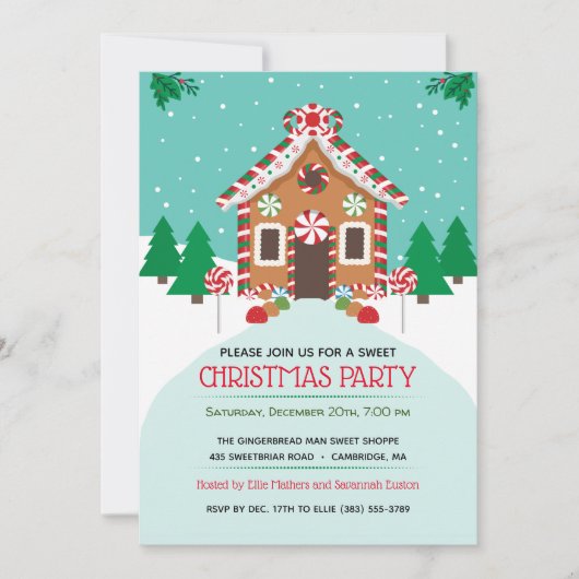 Kerstafeestdag in het ontbijt kaart (Voorkant)