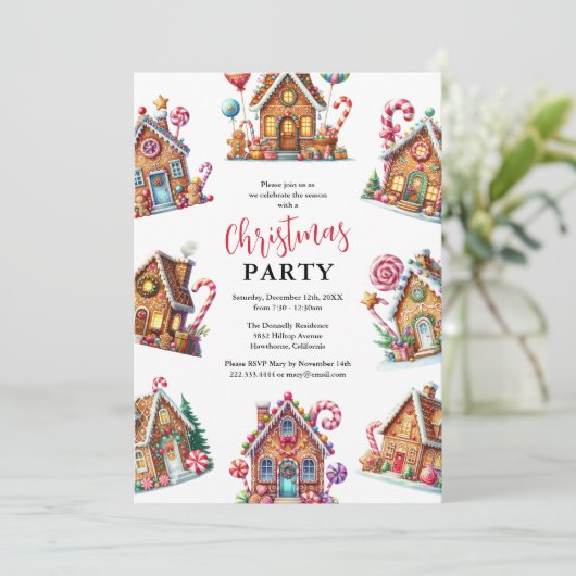 Kerstafeestdag in het ontbijt kaart (Staand voorkant)