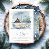 Kerstafeestdag in het winterbos kaart