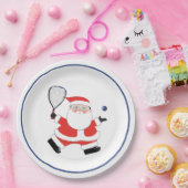 Kerstafeestdag in Racquetball Papieren Bordje (Feest)