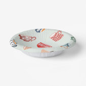 Kerstaffeest patroon schattig blauw rood papieren kommen (Gebogen)