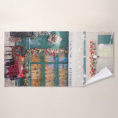 Kerstaffelkamer met kerstdeco badhanddoek (Badhanddoek)
