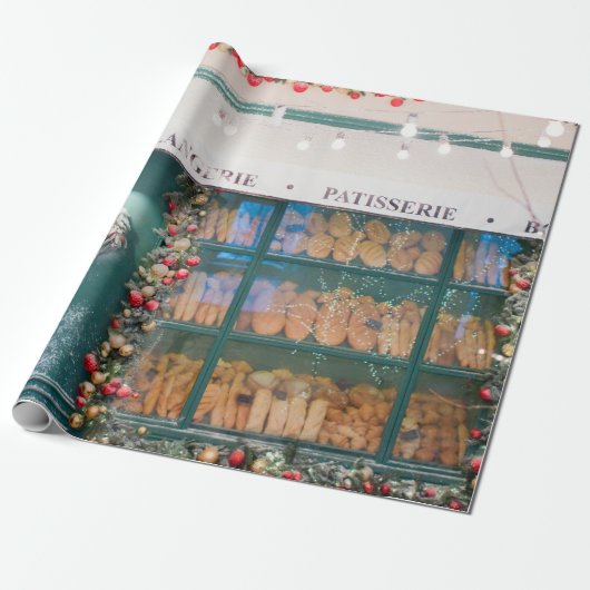 Kerstaffelkamer met kerstdeco cadeaupapier (Uitgerold)