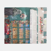 Kerstaffelkamer met kerstdeco fleece deken (Voorkant (Horizontaal))
