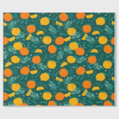 Kerstaffels Citrusvruchten Cadeaupapier (Vlak)