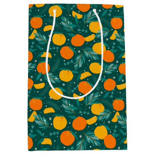 Kerstaffels Citrusvruchten Medium Cadeauzakje (Voorkant)