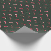 Kerstaffels groene rode snoepachtige snoeprieteleg cadeaupapier (Hoek)